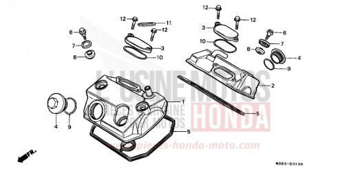 COUVERCLE DE CULASSE XRV650J de 1988